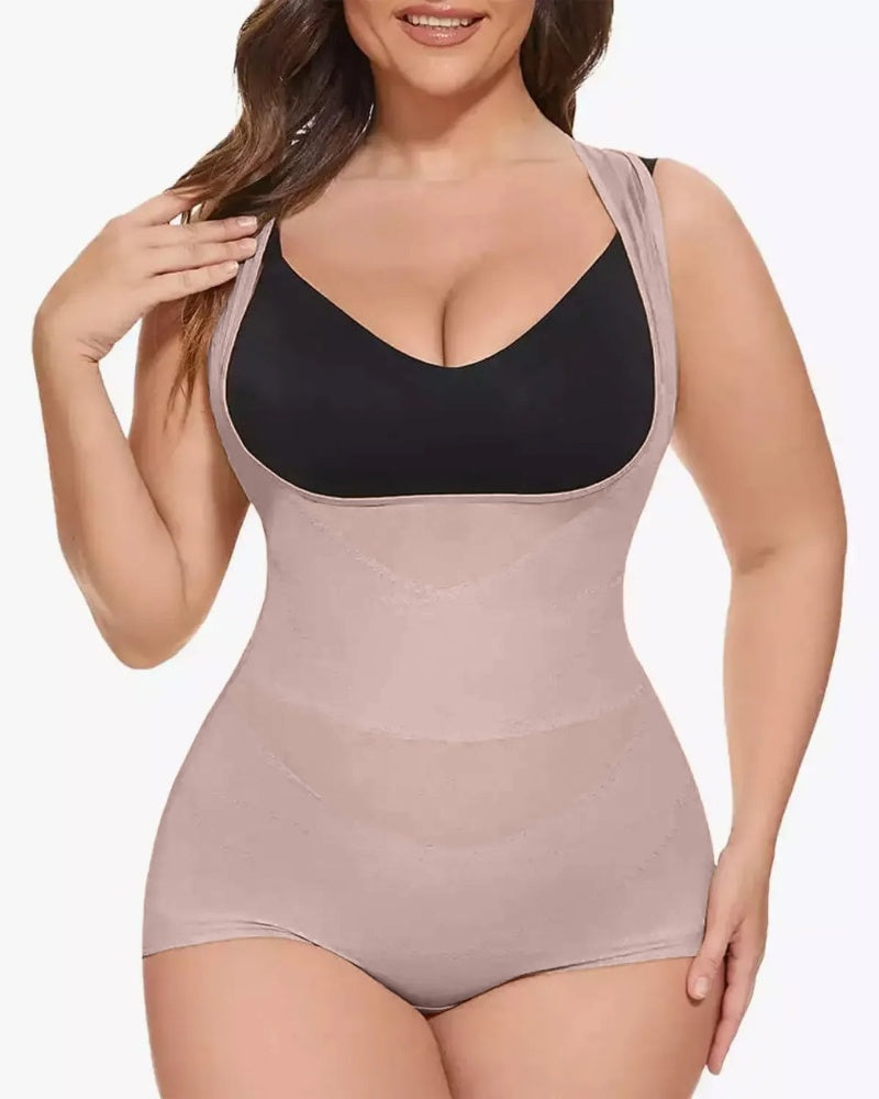 Mesh Seamless Waist Slimmer Corset Butt Shaping Shapewear Bodysuit