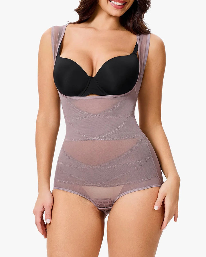 Mesh Seamless Waist Slimmer Corset Butt Shaping Shapewear Bodysuit