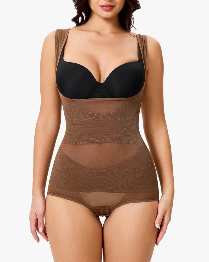 Mesh Seamless Waist Slimmer Corset Butt Shaping Shapewear Bodysuit