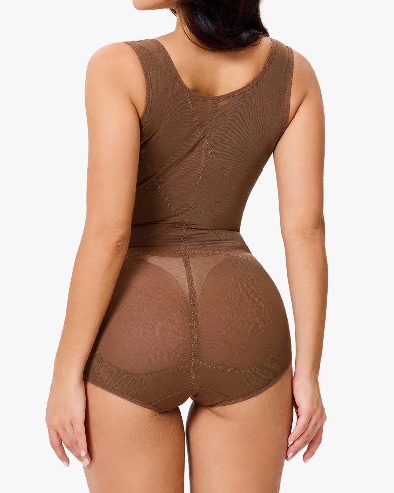 Mesh Seamless Waist Slimmer Corset Butt Shaping Shapewear Bodysuit