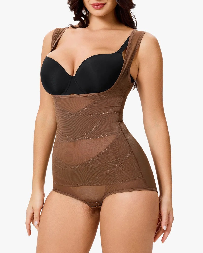 Mesh Seamless Waist Slimmer Corset Butt Shaping Shapewear Bodysuit