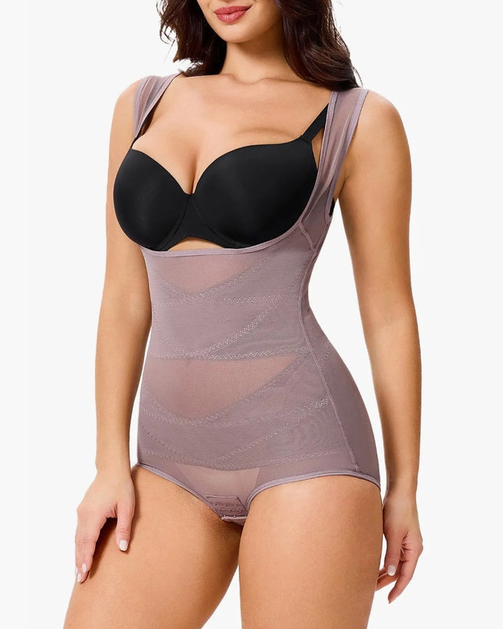Mesh Seamless Waist Slimmer Corset Butt Shaping Shapewear Bodysuit