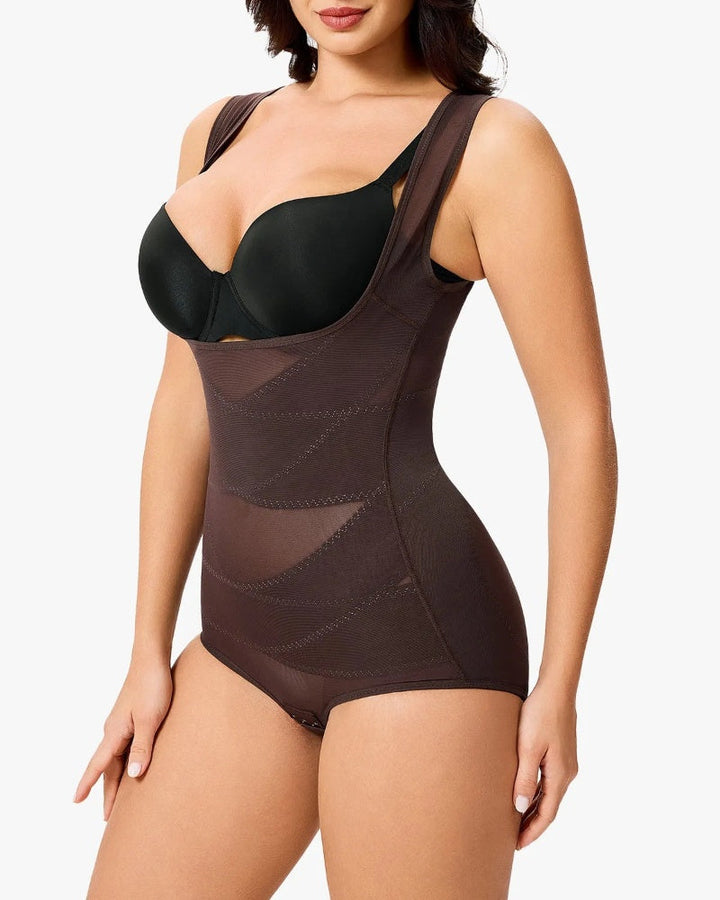 Mesh Seamless Waist Slimmer Corset Butt Shaping Shapewear Bodysuit