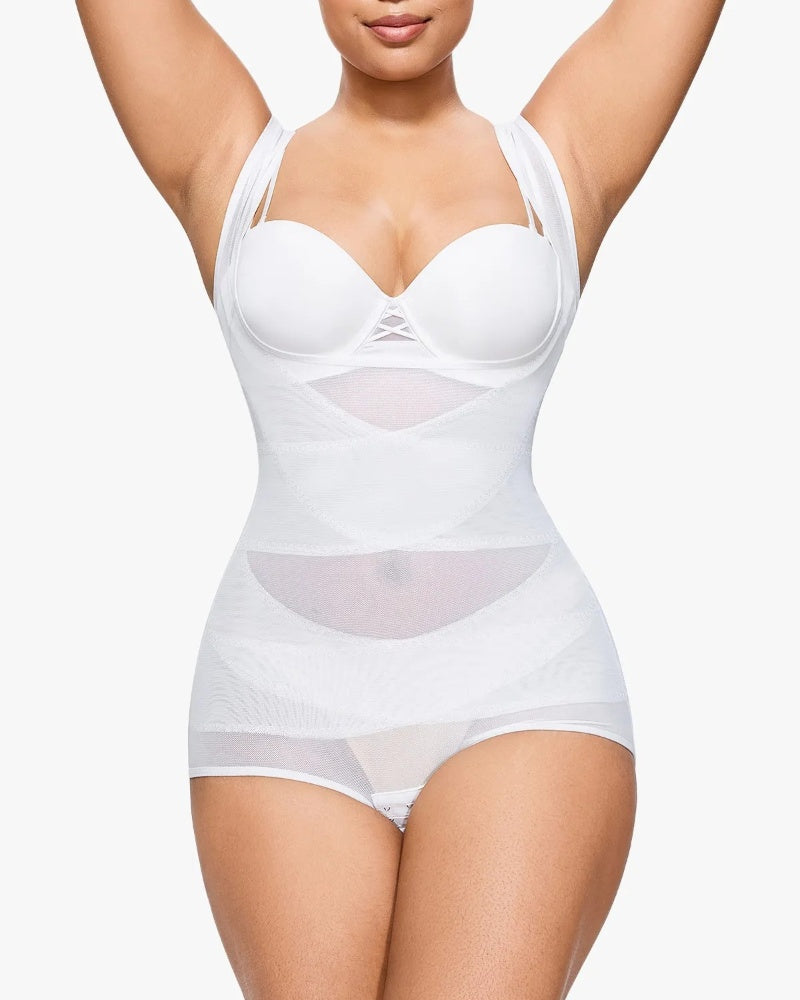 Mesh Seamless Waist Slimmer Corset Butt Shaping Shapewear Bodysuit